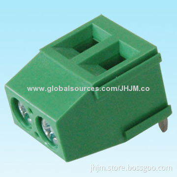 Screw Type Terminal Connector, 314 Series, 5mm Pitch, Male with Right Angle Pins, 2-24 Pins
